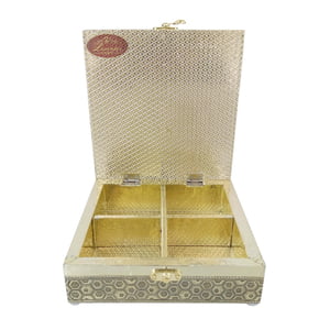 Antique Hexagon Designed, Wooden Handmade, Empty Dry Fruit Box (6"x6"x2" inch)